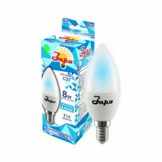 Лампа светодиодная ECO С37 8Вт 6400К 360Лм Е14 Заря