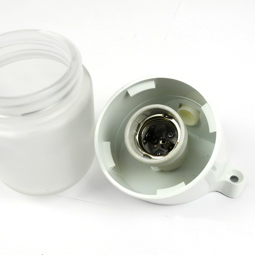 Светильник НПБ400 наклонный для сауны IP54 под лампу белый, Заря